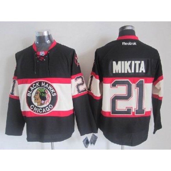 Chicago Blackhawks #21 Stan Mikita Black Third Jersey