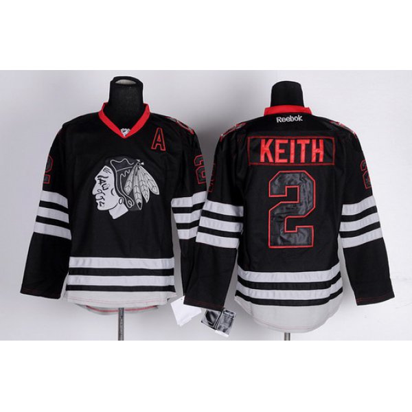 Chicago Blackhawks #2 Duncan Keith Black Ice Jersey