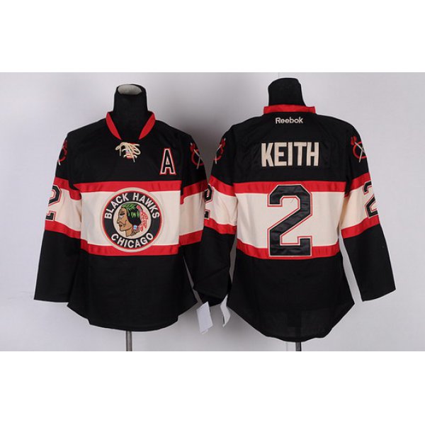 Chicago Blackhawks #2 Duncan Keith Black Third Jersey