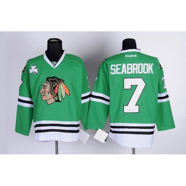 Chicago Blackhawks #7 Brent Seabrook Green Jersey