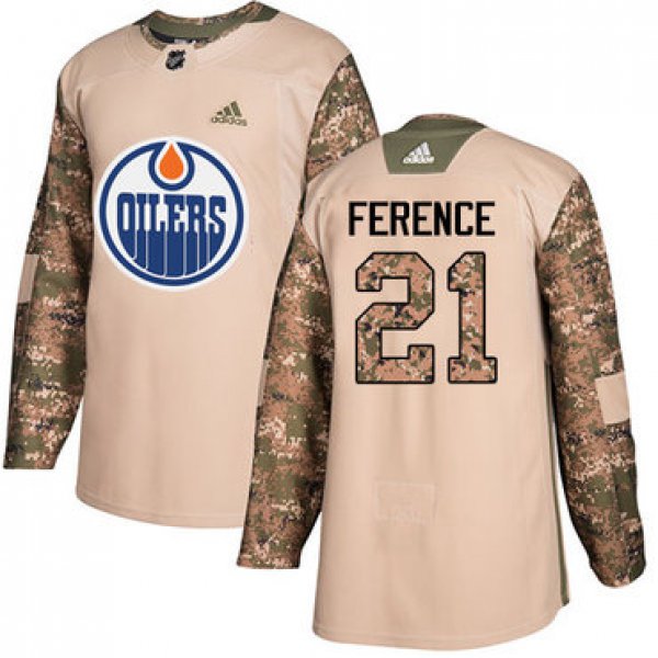 Adidas Edmonton Oilers #21 Andrew Ference Camo Authentic 2017 Veterans Day Stitched NHL Jersey