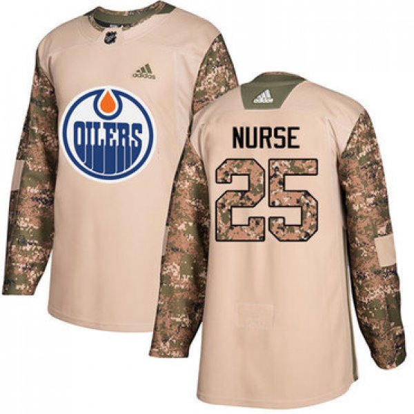 Adidas Edmonton Oilers #25 Darnell Nurse Camo Authentic 2017 Veterans Day Stitched NHL Jersey