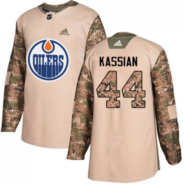 Adidas Edmonton Oilers #44 Zack Kassian Camo Authentic 2017 Veterans Day Stitched NHL Jersey