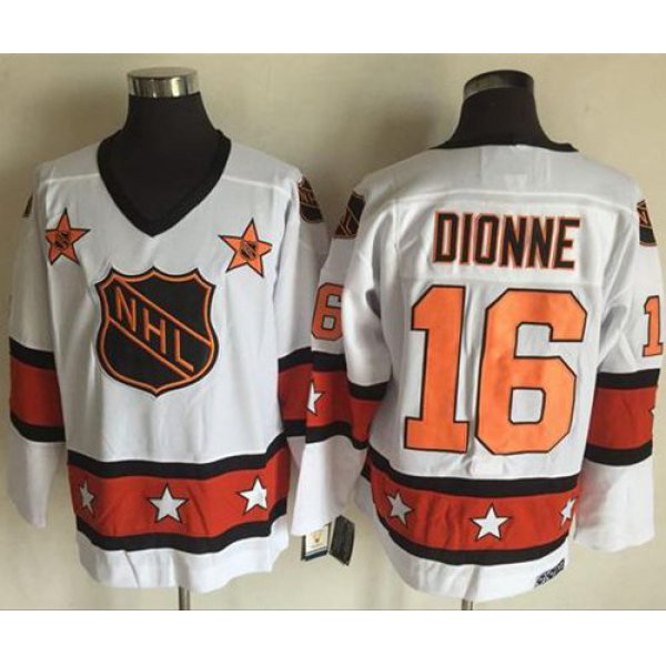 1972-81 NHL All-Star #16 Marcel Dionne White CCM Throwback Stitched Vintage Hockey Jersey