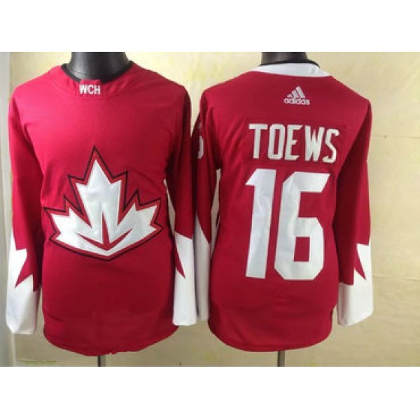 2016 IIHF Team Canada Men's #16 Jonathan Toews Red adidas Ice Hockey Stitched Jersey