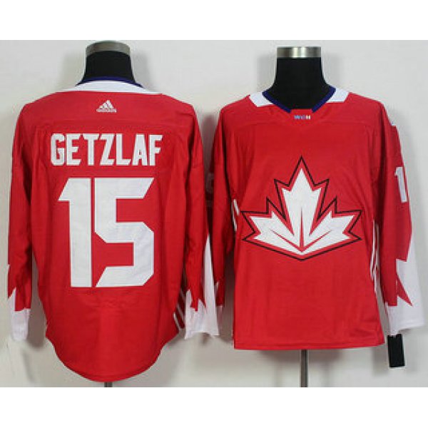 Men's Team Canada #15 Ryan Getzlaf Red 2016 World Cup of Hockey Game Jersey