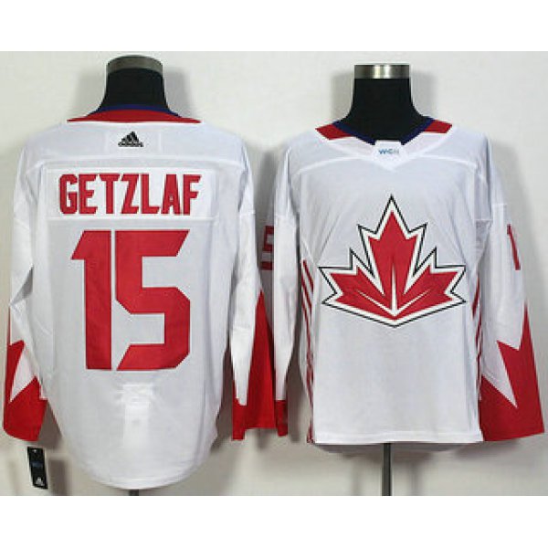 Men's Team Canada #15 Ryan Getzlaf White 2016 World Cup of Hockey Game Jersey