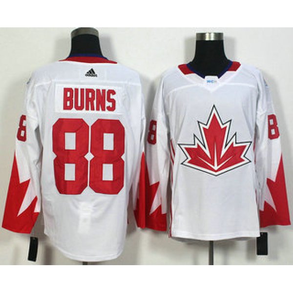 Men's Team Canada #88 Brent Burns White 2016 World Cup of Hockey Game Jersey