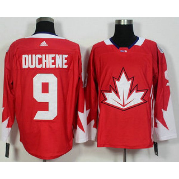 Men's Team Canada #9 Matt Duchene Red 2016 World Cup of Hockey Game Jersey