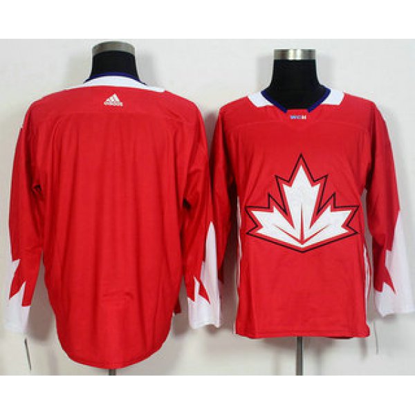 Men's Team Canada Blank Red 2016 World Cup of Hockey Game Jersey