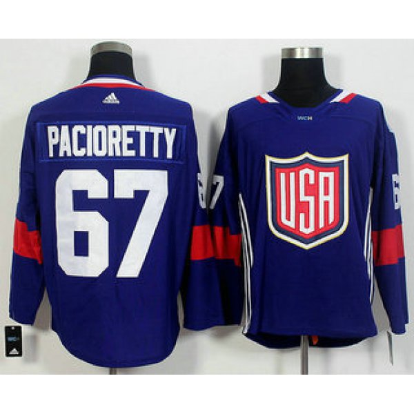 Men's Team USA #67 Max Pacioretty Navy Blue 2016 World Cup of Hockey Game Jersey