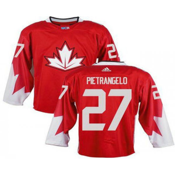 Team Canada Men's #27 Alex Pietrangelo Red 2016 World Cup Stitched NHL Jersey