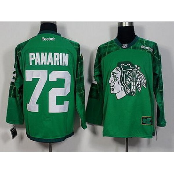 Men's Chicago Blackhawks #72 Artemi Panarin Green 2016 St. Patrick's Day Hockey Jersey