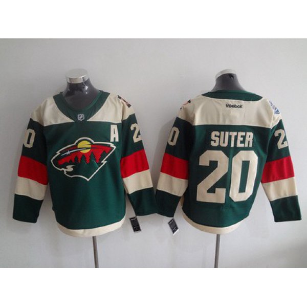 Men's Minnesota Wild #20 Ryan Suter Reebok Green 2016 Stadium Series Team Premier Jersey