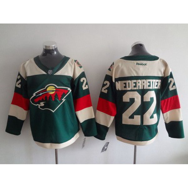 Men's Minnesota Wild #22 Nino Niederreiter Reebok Green 2016 Stadium Series Team Premier Jersey