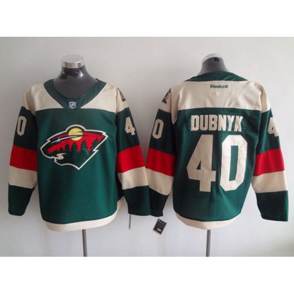 Men's Minnesota Wild #40 Devan Dubnyk Reebok Green 2016 Stadium Series Team Premier Jersey