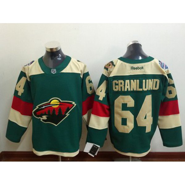 Men's Minnesota Wild #64 Mikael Granlund Reebok Green 2016 Stadium Series Team Premier Jersey