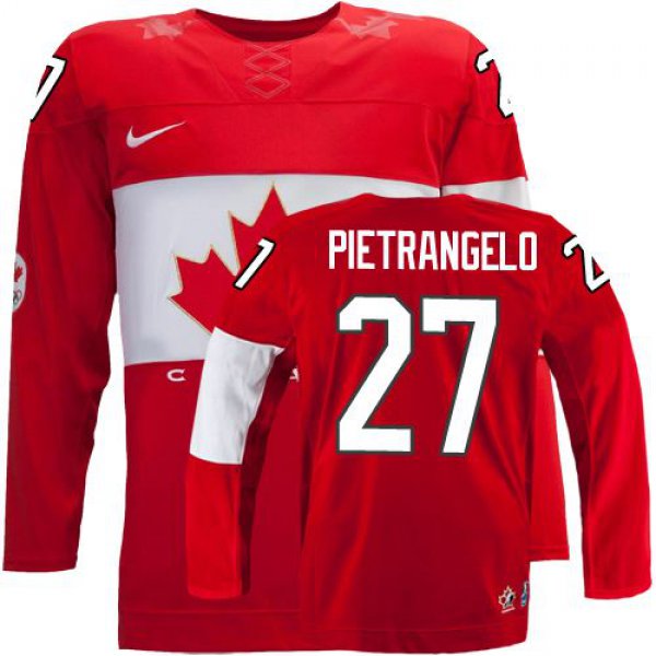 2014 Olympics Canada #27 Alex Pietrangelo Red Jersey