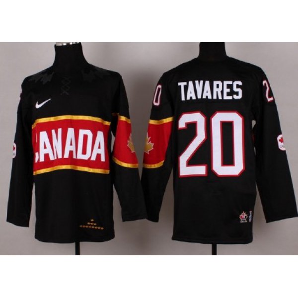 2014 Olympics Canada #20 John Tavares Black Jersey