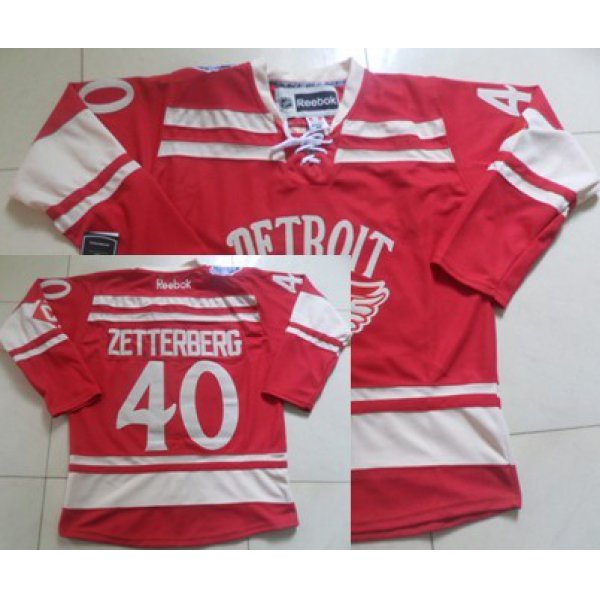 Detroit Red Wings #40 Henrik Zetterberg 2014 Winter Classic Red Jersey