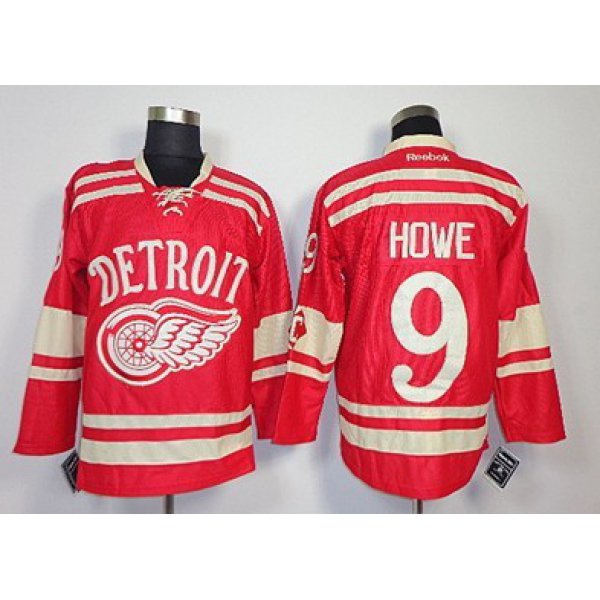 Detroit Red Wings #9 Gordie Howe 2014 Winter Classic Red Jersey