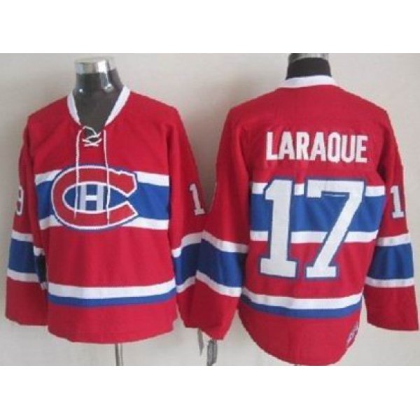Montreal Canadiens #17 Georges Laraque Red Throwback CCM Jersey