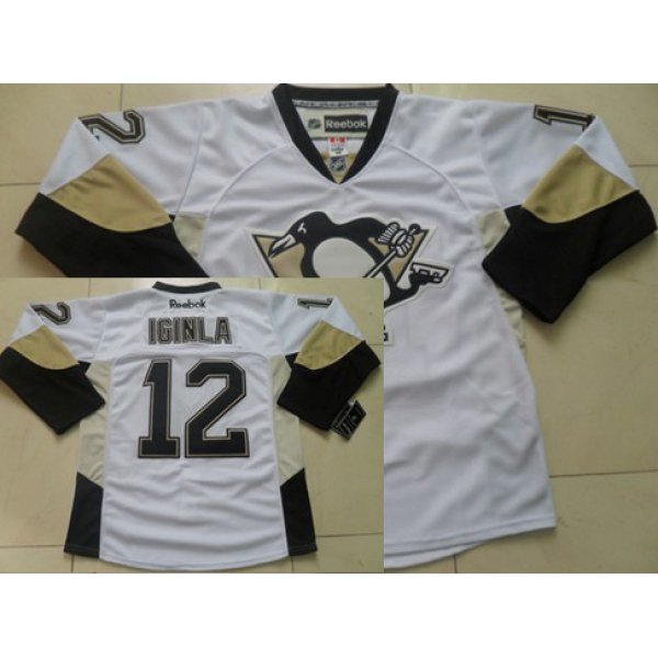 Pittsburgh Penguins #12 Jarome Iginla White Jersey