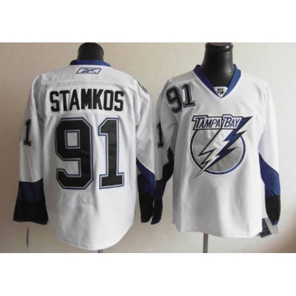 Tampa Bay Lightning #91 Steven Stamkos White Jersey