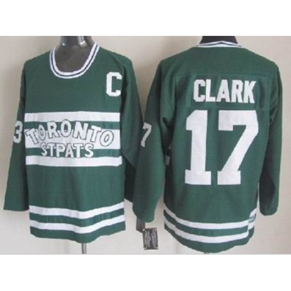 Toronto Maple Leafs #17 Wendel Clark Green Throwback CCM Jersey