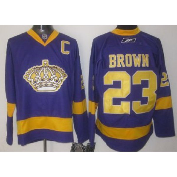 Los Angeles Kings #23 Dustin Brown Purple Jersey