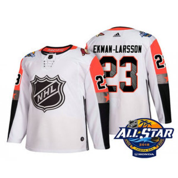 Men's Arizona Coyotes #23 Oliver Ekman-Larsson White 2018 NHL All-Star Stitched Ice Hockey Jersey