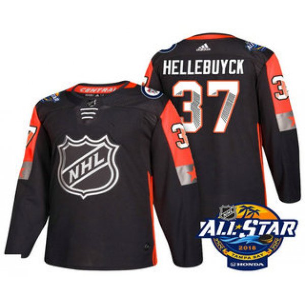 Men's Winnipeg Jets #37 Connor Hellebuyck Black 2018 NHL All-Star Stitched Ice Hockey Jersey