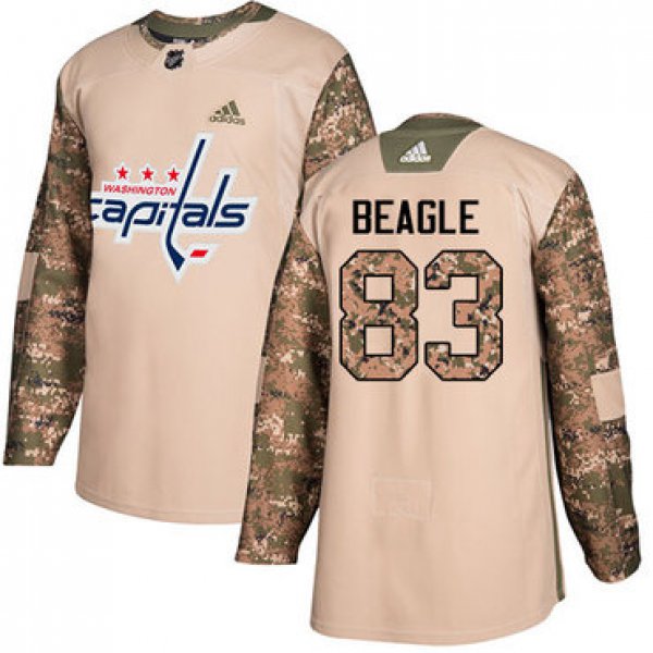 Adidas Capitals #83 Jay Beagle Camo Authentic 2017 Veterans Day Stitched NHL Jersey