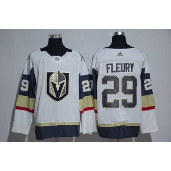 Men's Vegas Golden Knights #29 Marc-Andre Fleury White 2017-2018 Adidas Hockey Stitched NHL Jersey