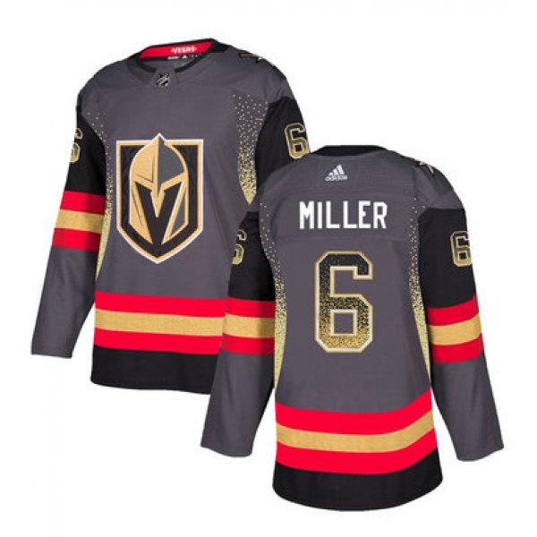 Men's Vegas Golden Knights #6 Colin Miller Gray Drift Fashion Jersey