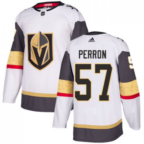 Adidas Golden Knights #57 David Perron White Road Authentic Stitched NHL Jersey