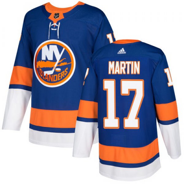 Adidas Islanders #17 Matt Martin Royal Blue Home Authentic Stitched NHL Jersey