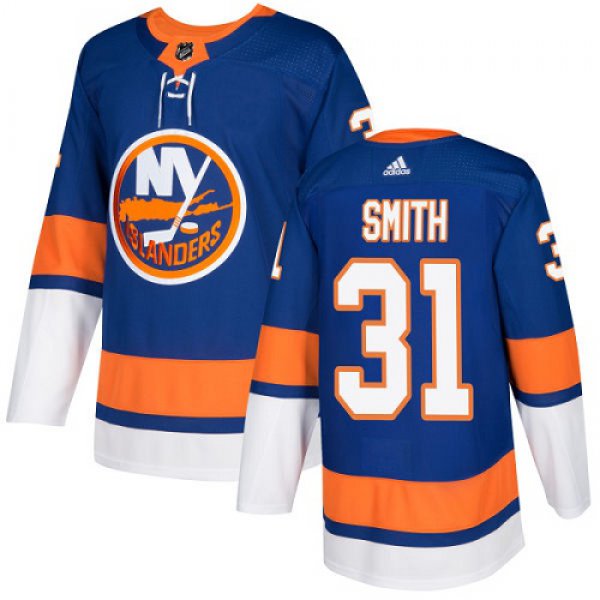 Adidas Islanders #31 Billy Smith Royal Blue Home Authentic Stitched NHL Jersey