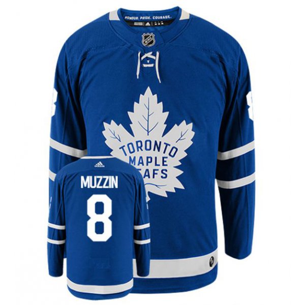 Men's Adidas Toronto Maple Leafs #8 Jake Muzzin Royal Blue NHL Home Authentic Jersey