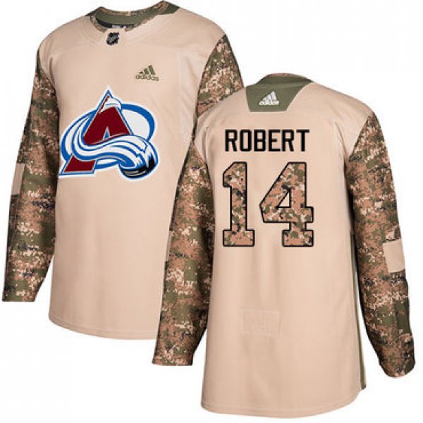 Adidas Avalanche #14 Rene Robert Camo Authentic 2017 Veterans Day Stitched NHL Jersey