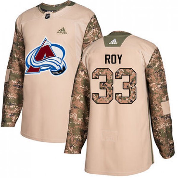 Adidas Avalanche #33 Patrick Roy Camo Authentic 2017 Veterans Day Stitched NHL Jersey