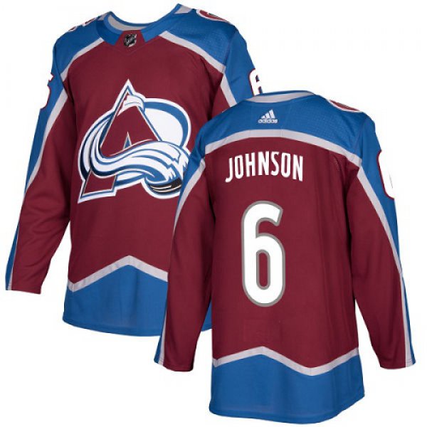 Adidas Colorado Avalanche #6 Erik Johnson Burgundy Red NHL Jersey