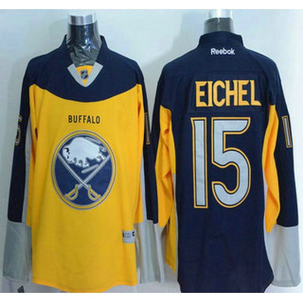 Men's Buffalo Sabres #15 Jack Eichel Reebok Gold Alternate Premier Jersey