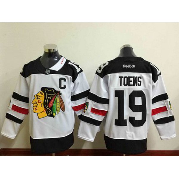 Men's Chicago Blackhawks #19 Jonathan Toews Reebok White 2016 Stadium Series Premier Jersey