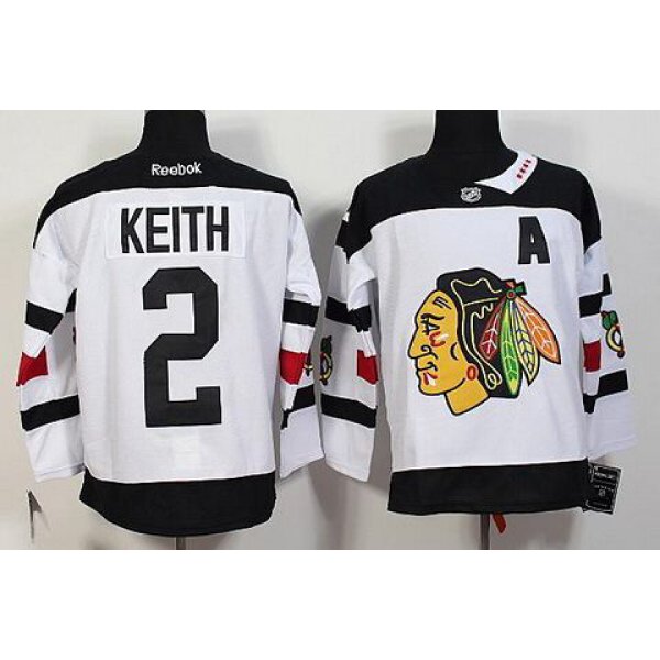 Men's Chicago Blackhawks #2 Duncan Keith Reebok White 2016 Stadium Series Premier Jersey