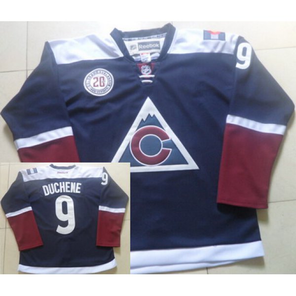 Men's Colorado Avalanche #9 Matt Duchene Reebok Navy Blue 20th Alternate Premier Jersey