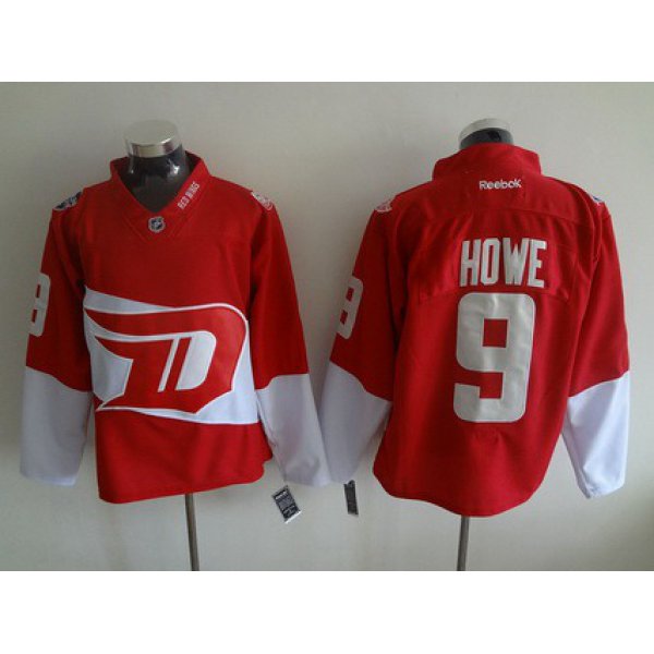 Men's Detroit Red Wings #9 Gordie Howe Reebok Red 2016 Stadium Series Team Premier Jersey