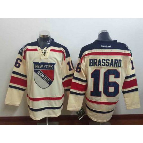 Men's New York Rangers #16 Derick Brassard Reebok Cream NHL Jersey
