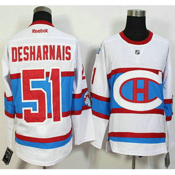 Montreal Canadiens #51 David Desharnais Reebok White 2016 Winter Classic Premier Jersey