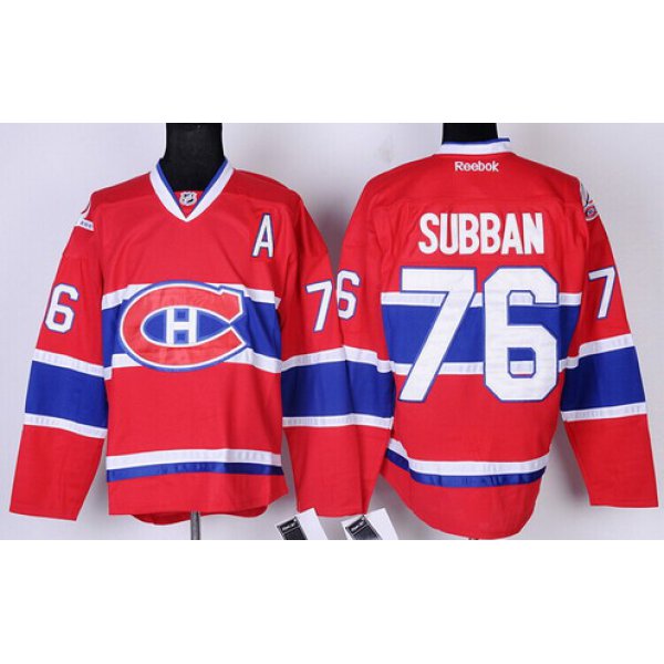 Montreal Canadiens #76 P.K. Subban Red CH Jersey